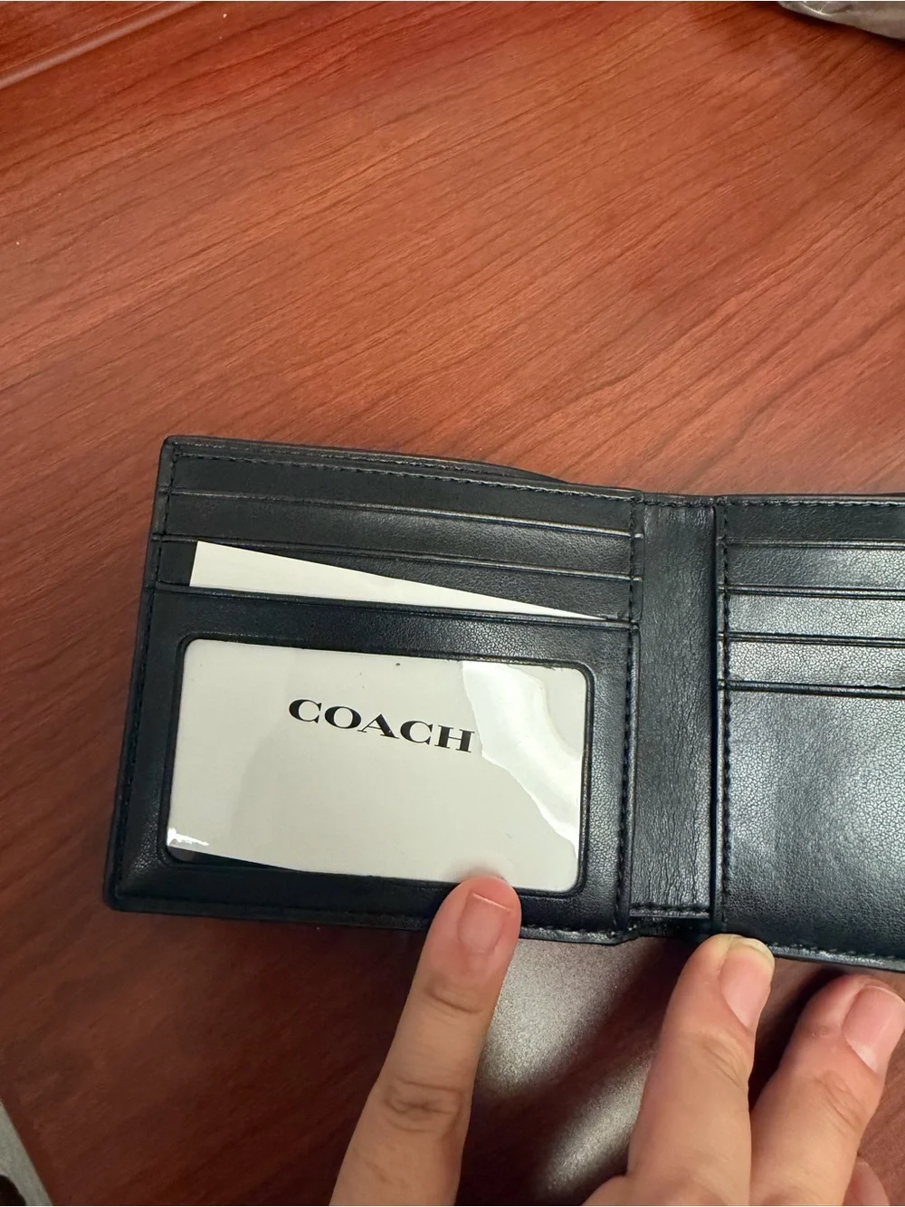 Coach Brown Signature Canvas Bifold Wallet